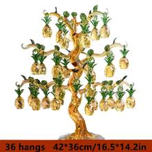 Árbol de piña de cristal de la suerte, rueda Feng Shui, armario de vino, estantería, decoración, adornos, apertura, regalo de boda, artesanías 2024 - compra barato