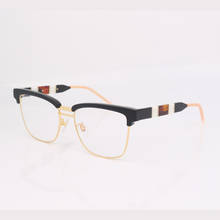 half frame optical glasses frame women and men double bridge, fashion eyeglasses women reading glasses 2024 - buy cheap