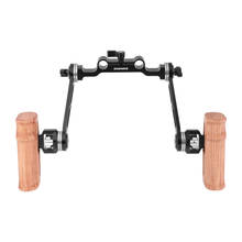 HDRIG-aparejo de montaje para hombro, doble mango de madera y brazo de extensión de roseta ARRI ajustable, barra de bloque de rieles de 15mm para videocámaras/cámaras DLSR 2024 - compra barato