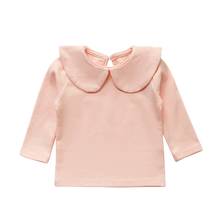 Spring Autumn Baby Girls T-Shirts Long Sleeve Tops Cotton Casual Blouse Toddler Solid Tops Girls Clothes Autumn 2024 - buy cheap
