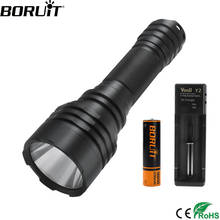 BORUiT-linterna LED C8 NM1, foco de iluminación de 1000M de distancia, con batería 18650 para Camping y caza 2024 - compra barato