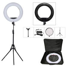 Yidoblo FS-480II 45cm led anel luz kit selfie maquiagem lâmpada 18 polegada fotografia iluminação 48w led vídeo estúdio luz 3200k-5500k 2024 - compre barato