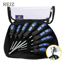 REIZ Precision Screwdriver 9 Pcs Set Magnetic CR-V Bits Slotted Phillips Screw Nuts Keys Electrician Household Hand Tool Kits 2024 - buy cheap
