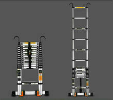 Escalera plegable portátil de aleación de aluminio, escalón Vertical telescópico mejorado, antideslizante y antiinclinación, 2,7 M 2024 - compra barato