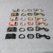 20 sets 25mm Metal hardware D ring belt straps slider side release buckle spring hook for dog collar leash harness accessories 2024 - buy cheap