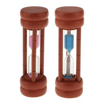 2 Minute Game Sand Timer Wooden Frame w/ Glass - Hourglass Kitchen Pack 2 2024 - buy cheap