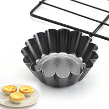 Molde de Metal antiadherente para tarta de huevo, sartenes con forma de flor, accesorios reutilizables para hornear magdalenas y muffins, 5 piezas 2024 - compra barato