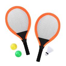 85AB детская Теннисная ракетка для бадминтона Спорт на открытом воздухе игрушки светильник Вес ракетка для настольного тенниса с 3 мячи для игры в бадминтон, комплект для детей 2024 - купить недорого