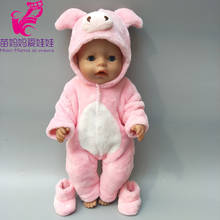 40cm Doll Clothes for 43cm Baby Doll Boy Clothes Pants Pink Pig Set for 17 Inch Babies Doll Oufit Wear Set 2024 - buy cheap