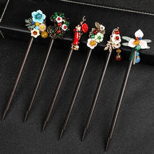 Chinese Ethnic Wooden Hair Sticks Ancient Hairpin With Tassel Headwear Women Hair Jewelry Accessories Gift Photography Props 2024 - buy cheap