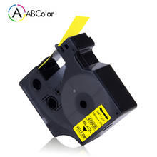 Black on Yellow Labels For Dymo D1 Label Tape 45808 Label Cartridge 19mm Tape For Dymo LabelManager Rhino 5200 4200 Label Maker 2024 - buy cheap