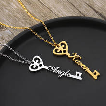 Personalized Custom Key Name Necklace For Women Gold Stainless Steel  Pendants Necklaces Choke Jewelry Special Gift 2024 - buy cheap