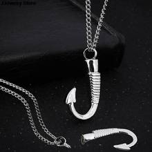 1pc Fish Hook Pendant Cremation Urn Necklace Ashes Keepsake Memorial Jewelry 2024 - buy cheap