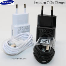 Samsung-cargador USB Original para Samsung Galaxy, adaptador de pared de 5V, 2A, 1M/1,5 M, Cable Micro Usb para S4, S6, S7, Edge, j7, j5, j4, j3, A8, A9, 2018 2024 - compra barato