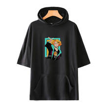 Футболка унисекс с капюшоном моя геройская академия, летняя рубашка с коротким рукавом для мужчин и женщин, уличная одежда в стиле Харадзюку, аниме, Denki, Kaminari 2024 - купить недорого
