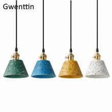 Luzes pingente de cimento moderno nordic led pendurado lâmpada para sala estar luminárias loft industrial deocr luminária suspensão