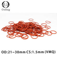 5PCS/lot Red Silicon Ring Silicone O ring 1.5mmThickness OD21/22/23/24/25/26/27/28/29/30mm Rubber O-Ring Seal Gasket Ring Washer 2024 - buy cheap