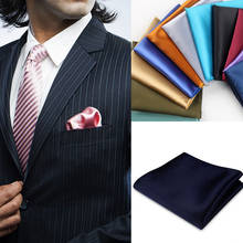 England Solid Colors Hankerchief Scarves Vintage Silk Satin Men Suit Pocket Square Handkerchiefs Wedding Dress Chest Towel 2024 - купить недорого