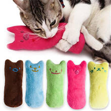 Teeth Grinding Catnip Toys Funny Interactive Plush Cat Toy Pet Kitten Chewing Vocal Toy Claws Thumb Bite Cat mint For Cats hot 2024 - купить недорого