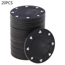 20 pces abs poker fichas casino baccarat preto jack chip moedas cartões de poker jogo mahjong dados chips nenhum valor facial em branco chip 2024 - compre barato