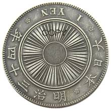 Japan Coins 1 YEN  - Meiji 34 Year Reproduction Silver Plated Pattern Copy Decorative Coin 2024 - buy cheap