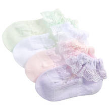 Bow Lace Baby Socks Newborn Cotton Baby Girls Sock Cute Princess Style Toddler Socks Baby Accessories For Children 2024 - buy cheap