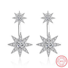 100% 925 sterling silver fashion shiny cz zirconia star ladies`stud earrings women jewelry female gift wholesale drop shipping 2024 - buy cheap