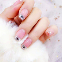 The latest fake nails full nail ballerina 24pcs designs full of crystal diamonds Nail 2024 - buy cheap