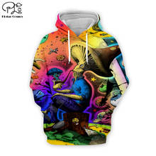 Sudadera con capucha para hombre y mujer, suéter unisex con estampado 3d de dibujo de seta Trippy, Galaxia espacial, estilo harajuku nativo, con cremallera 2024 - compra barato