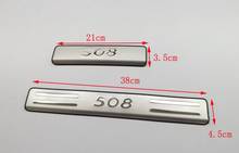 High-quality stainless steel Plate Door Sill Welcome Pedal Car Styling Accessories 4pcs/set For Peugeot 508 2011 - 2015 2024 - buy cheap