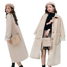 Women Wool Coats 2021 Autumn Winter Warm Woolen Jacket Womens Long Slim Wool Parka Coat Korean New Ladies Plus Cotton Overcoat 2024 - buy cheap