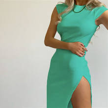 SVOKOR Sexy Retro Bodycon Dress Split Dresses for Women Solid Holiday Club Party Dresses Casual Women's Dresses 2021 New 2024 - buy cheap