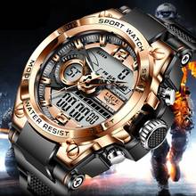 LIGE Sport Military Wrist Watch Men Watches Brand Male Watch For Men Clock Dual Display Wristwatch Army Outdoor Waterproof Watch 2024 - buy cheap