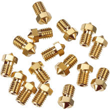 100pcs V5 V6 Nozzle 0.4mm 0.3mm 0.2mm Copper 3D Printers Parts Extruder Threaded 1.75mm 3.0mm Filament Head Brass Nozzles Part 2024 - buy cheap