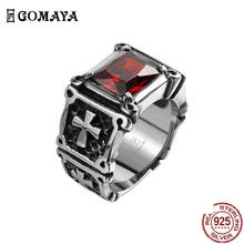 GOMAYA 316L Stainless Steel Rings For Men And Women Black Fashion Punk Neo-Gothic Vintage Ring Party Fine Jewelry Hot Sale 2024 - buy cheap