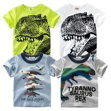 Children's T-shirts for Boy Tops Kids Tshirt Boys Dinosaur Shirts Clothes Baby Boys T Shirt Birthday Child T-shirt Cotton Top 2024 - buy cheap