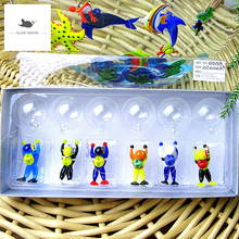 6pcs Custom handmade murano floating glass Diver miniature Figurines aquarium decoration charms pendant ocean animals statues 2024 - buy cheap