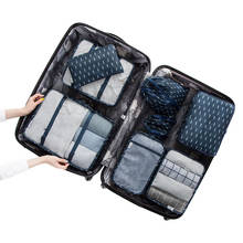 Organizador de viagem de 8 tamanhos de embalagem, bolsas de poliéster duráveis para bagagem, mochilas de viagem à prova d' água 2024 - compre barato