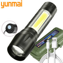 Водонепроницаемый светодиодный фонарик Penlight, фонарик, лампа 2000 люмен, фонарь для кемпинга XP-G Q5, встроенный аккумулятор 14500 Usb 2024 - купить недорого