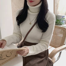 2021 New Year Chic Fashion Korean Japan Style Women Winter Spring Cute Sweet Solid Knitting Turtleneck Pullovers Sweaters O2950 2024 - buy cheap