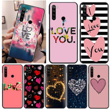 I you love coração rosa preto, capa para xiaomi redmi note 9 9s 8t 8 7 6 5a 5 4x 4 pro max, capa macia para telefone 2024 - compre barato