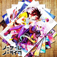 10 PCS/LOT Anime No Game No Life Poster Postcard Toy Sticker Sora Shiro Stephanie Jibril Izuna Stickers NGNL Gift Card 2024 - buy cheap