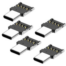 Adaptador de USB-C tipo C a USB 2,0 OTG para teléfono móvil, tableta, Cable USB y disco Flash, 5 piezas 2024 - compra barato