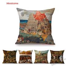 Pieter Brueghel the Elder Belgium Oil Painting Babel Peasant life Realism Artist Sofa Pillow Cover Decorative Cushion Cover Case 2024 - buy cheap