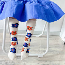 4 Pairs Lot Kid Cotton Knee High Socks Spring Summer Toddler Children Girls Cute White Flowers Kawaii Long Sock Baby Accessories 2024 - buy cheap