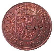 Copia de moneda con patrón de cobre, 25 Pfennig, 1908, Alemania (Empire) 2024 - compra barato