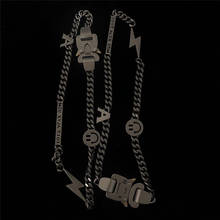 Collar de cadena de Metal con diseño de superhéroes, cadena de Metal con perlas sonrientes de Travis Scott, novedad 2024 - compra barato
