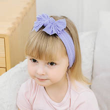 Solid Color Bow Headwrap Baby Headband Top Knot Headbands Hair Turban Newborn Head Band Girl Hair Bows for Baby Hair Accessories 2024 - buy cheap