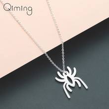 Stainless Steel Insect Spider Necklace Women Girls Men Jewelry Vintage Pendant Punk Necklace Party  2024 - buy cheap