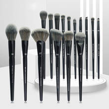 New 16Pcs Black Makeup Brushes Set Professional Natural Hair Brushes Kit Foundation Powder Contour Eyeshadow Blush Make Up Brush 2024 - buy cheap